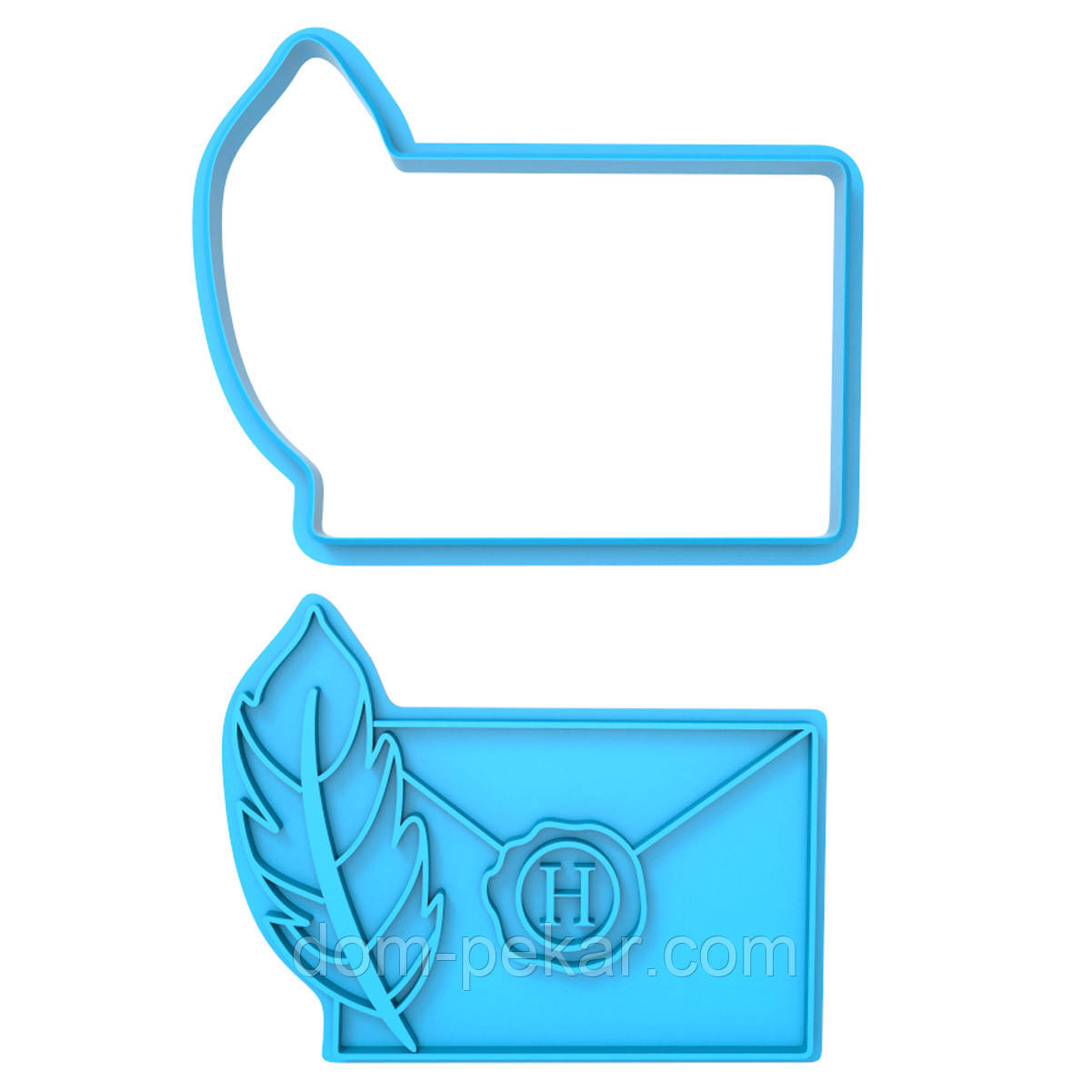 Вырубка с оттиском для пряников Гарри Поттер Конверт 8.5*10.8 см (3D ...