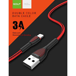 Шнур для заряджання для Iphone — USB GOLF GC-74 кабель 1 метр Червоний