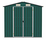 Сарай металевий , госпблок садовий 312 х 257 х 192 см. зелений Bass Polska BH 28573, фото 4