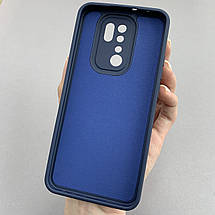 Чохол для Xiaomi Redmi 9 силіконовий кейс із захистом камери на телефон сяомі редмі 9 темно-синій l8o, фото 3