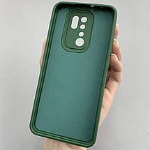 Чохол для Xiaomi Redmi 9 силіконовий кейс із захистом камери на телефон сяомі редмі 9 темно-зелений l8o, фото 3