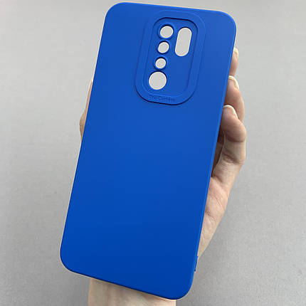 Чохол для Xiaomi Redmi 9 силіконовий кейс із захистом камери на телефон сяомі редмі 9 синій l8o, фото 1