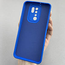 Чохол для Xiaomi Redmi 9 силіконовий кейс із захистом камери на телефон сяомі редмі 9 синій l8o, фото 3