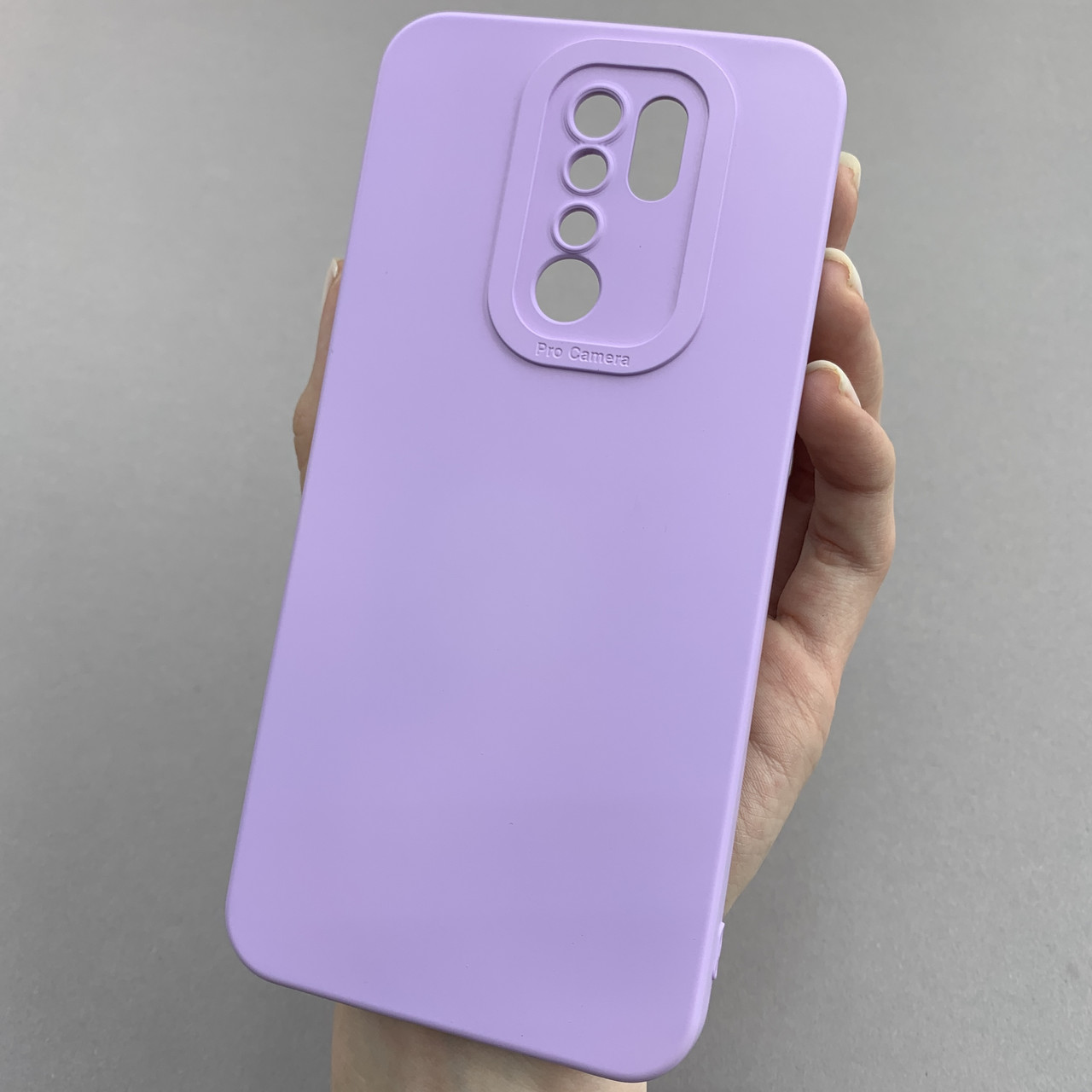 Чохол для Xiaomi Redmi 9 силіконовий кейс із захистом камери на телефон сяомі редмі 9 світло-бузковий l8o