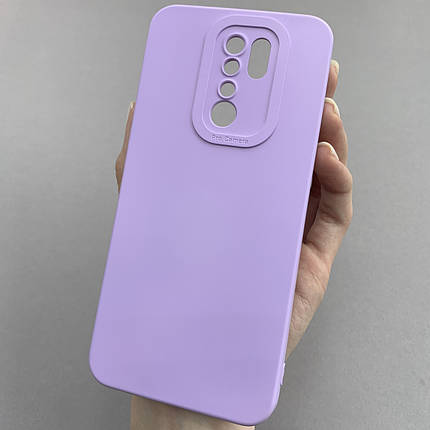 Чохол для Xiaomi Redmi 9 силіконовий кейс із захистом камери на телефон сяомі редмі 9 світло-бузковий l8o, фото 1