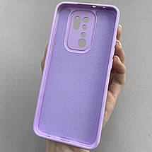 Чохол для Xiaomi Redmi 9 силіконовий кейс із захистом камери на телефон сяомі редмі 9 світло-бузковий l8o, фото 3