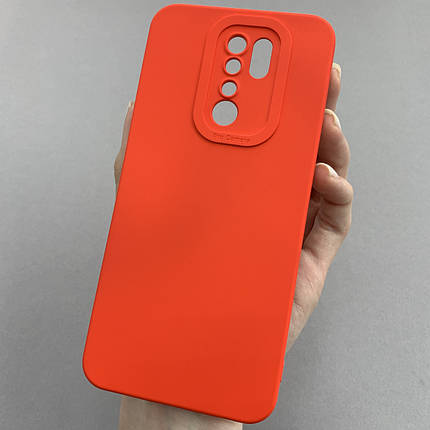 Чохол для Xiaomi Redmi 9 силіконовий кейс із захистом камери на телефон сяомі редмі 9 червоний l8o, фото 1