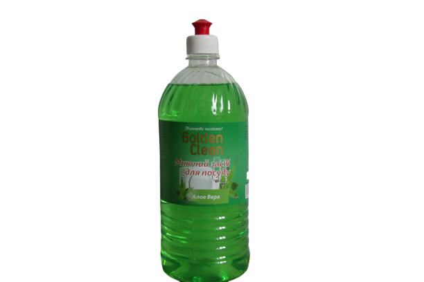 Мийний засіб для посуду 1 л (алое вера) Golden Clean