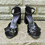 Босоніжки на підборах із бантом, фото 3