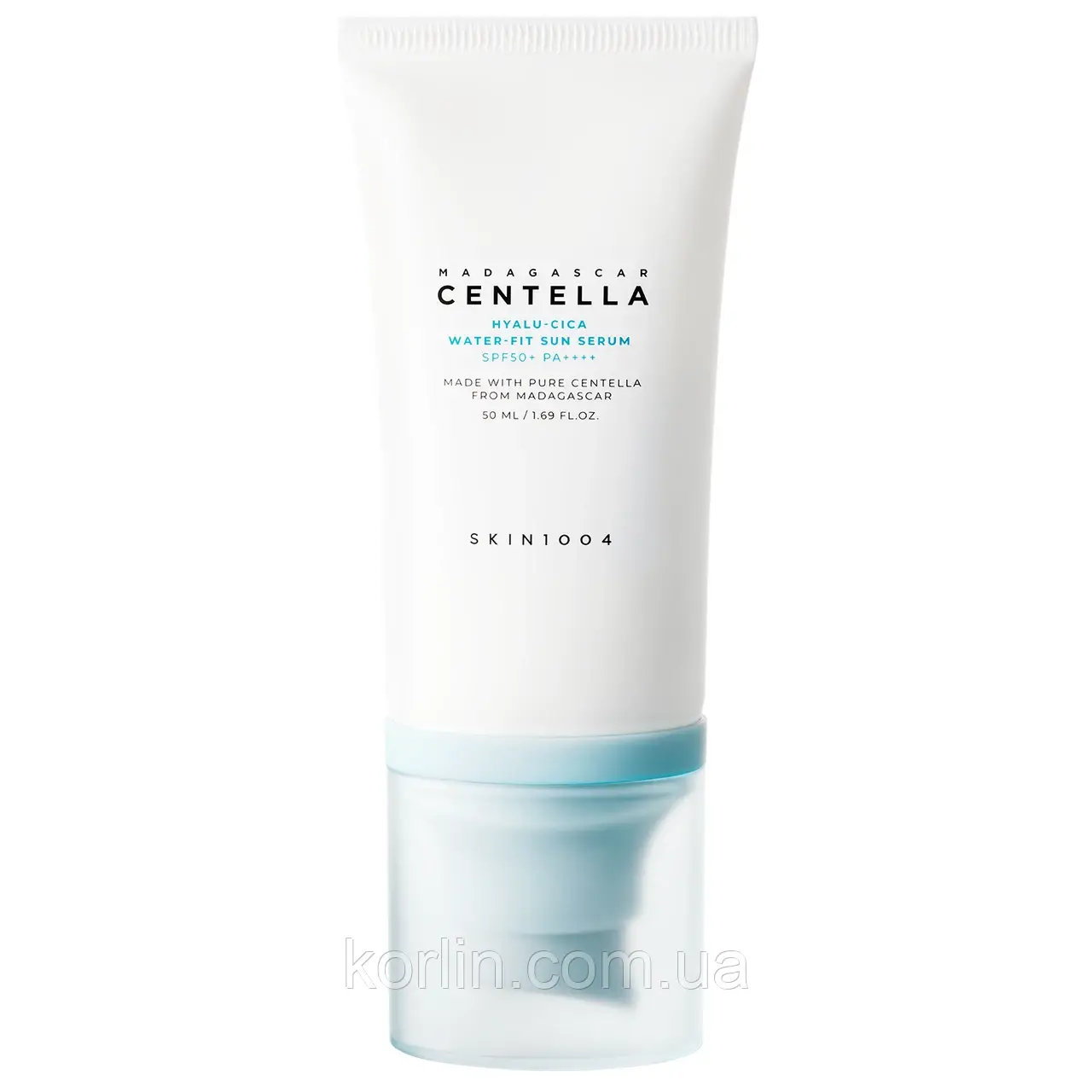Skin1004 Madagascar Centella Hyalu-Cica Water-fit Sun Serum SPF 50+ Сонцезахисна сироватка для Обличчя 50 мл., фото 1