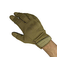 Тактические перчатки Койот летние с ударными накладками (размер М)