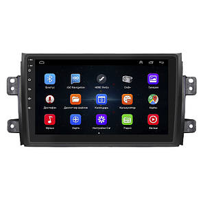 Штатна магнітола Lesko для Suzuki SX4 I (Classic) 2006-2009 екран 9" 1/16Gb Wi-Fi GPS Base сузуки, фото 3