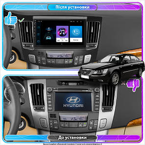 Магнітола Lesko для Hyundai Sonata V (NF) Auto AC 2008-2010 екран 9" 1/16Gb Wi-Fi GPS Base Хюндай Соната, фото 4