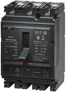 Автоматичний вимикач ETI NBS-TMS 100/3S 80A (50kA, (0.8-1)In/фікс) 3P