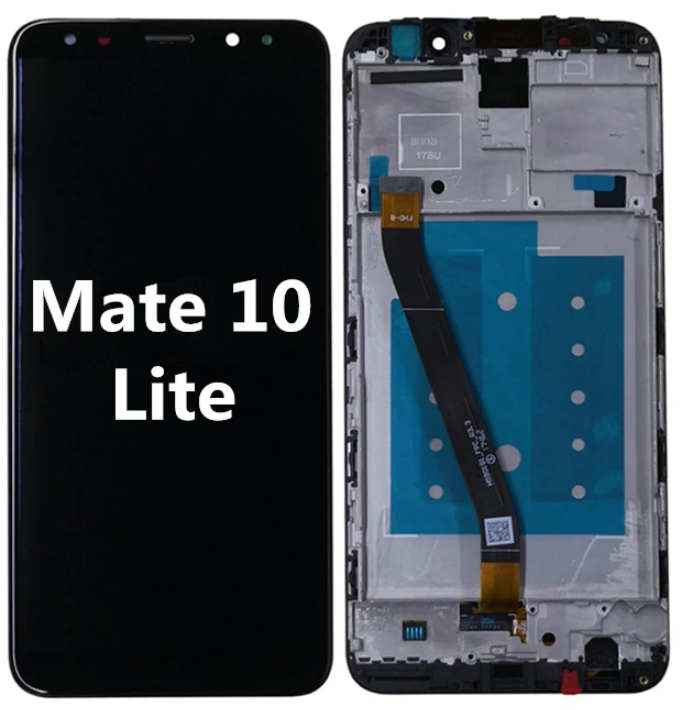 Дисплей (LCD) Huawei Mate 10 Lite (RNE-L01, RNE-L21) із сенсором чорний + рамка, фото 1