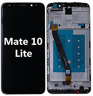 Дисплей (LCD) Huawei Mate 10 Lite (RNE-L01, RNE-L21) с сенсором черный + рамка