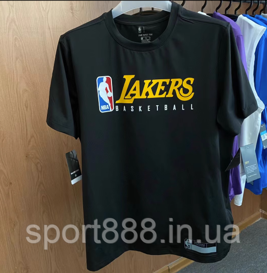 Футболка чорна Лос dorse Лейкерс Nike Lakers NBA Dri-Fit