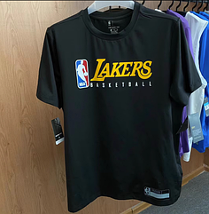 Футболка чорна Лос dorse Лейкерс Nike Lakers NBA Dri-Fit