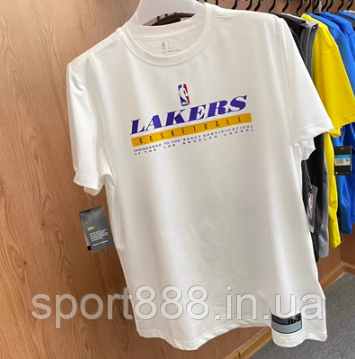 Футболка біла Лос depone Лейкерс Nike Lakers NBA Dri-Fit