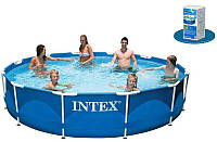 Каркасний басейн круглий Metal Frame Pool (Intex 28210) Діаметр 366 x Висота 76см