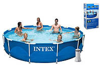 Бассейн каркасный Intex фильтр насос сеть 220-240 В, 366х76см, 6503л 28212 NP