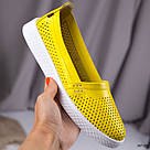 Жовті жіночі літні шкіряні мокасини 36,40, фото 6