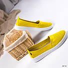 Жовті жіночі літні шкіряні мокасини 36,40, фото 5