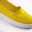 Жовті жіночі літні шкіряні мокасини 36,40, фото 8