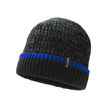 Шапка водонепроникна Dexshell, р-р L/XL (58-60 см), з блакитною смужкою, фото 1