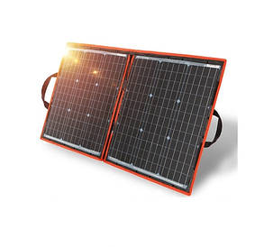 Сонячна панель зарядна Solar panel 110W (2xUSB + Type-C) 20В-вихід + зарядка автомобільного АКБ