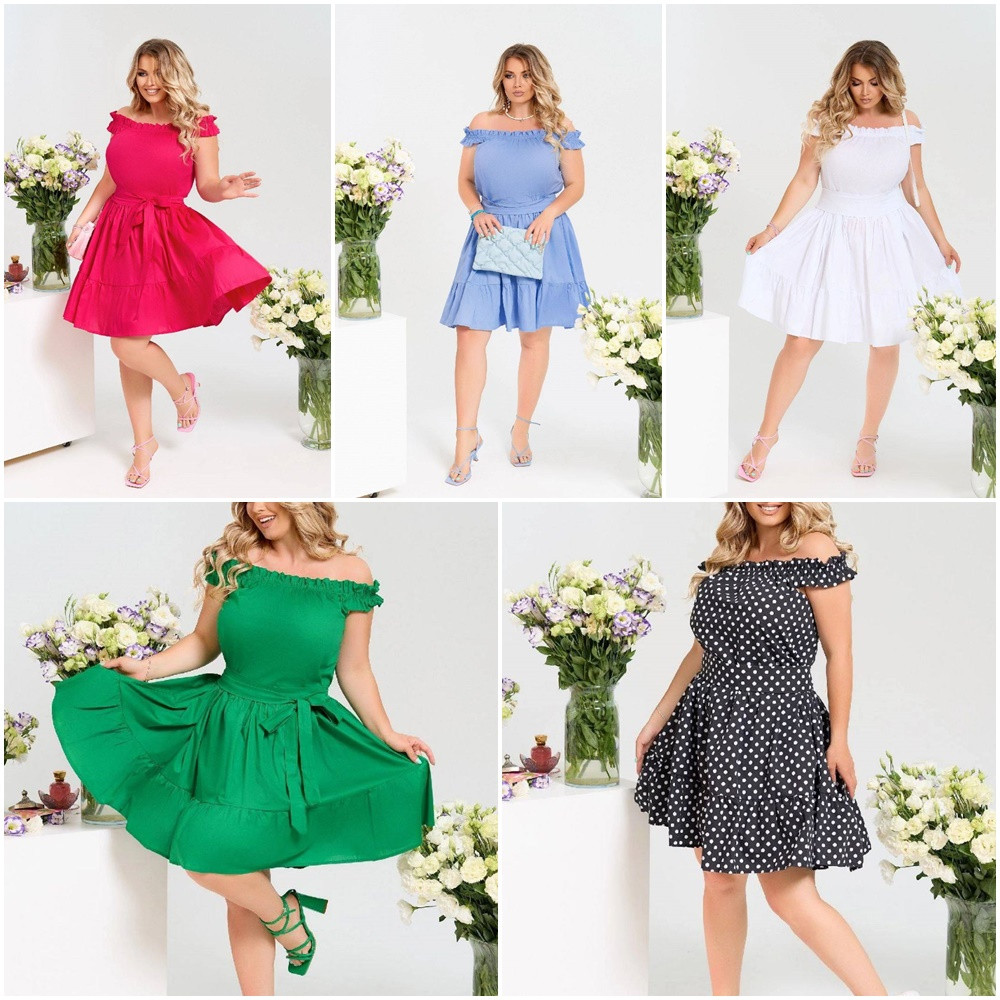 Літня сукня вільного крою з котону без рукавів батальні розміри