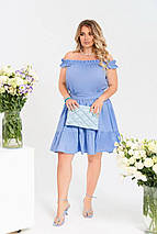 Літня сукня вільного крою з котону без рукавів батальні розміри, фото 4