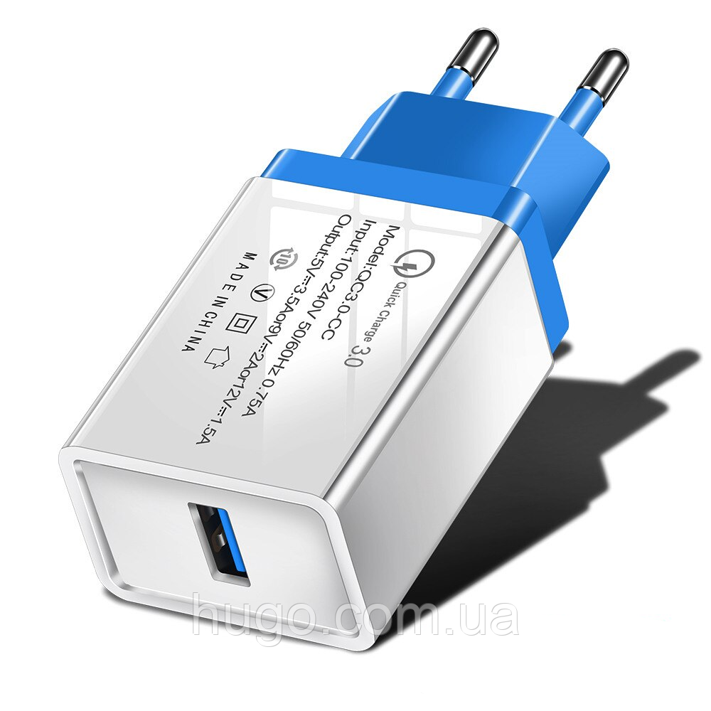 Зарядний пристрій швидкого заряджання Fast Charge QC AR 60 / Мережний адаптер для заряджання телефону