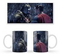 Чашка белая керамическая Batman vs Superman Dawn of Justic (Бэтмен против Супермена На заре справедливости ABC