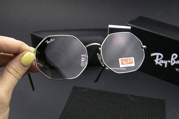 Сонцезахисні окуляри RAY BAN (арт. RB1972) чорні/срібна оправа/градієнт, фото 6