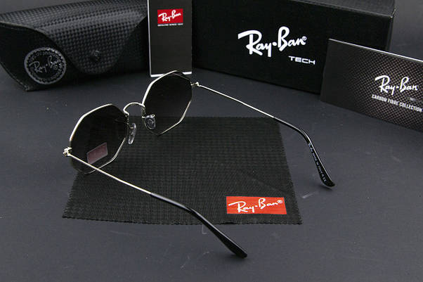 Сонцезахисні окуляри RAY BAN (арт. RB1972) чорні/срібна оправа/градієнт, фото 3