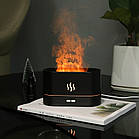 Нічник зволожувач повітря з імітацією полум'я й резервуаром для ефірної олії аромадифузор Чорний, фото 7