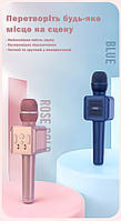 Микрофон колонка для караоке XO BE30 беспроводной розовый, синий