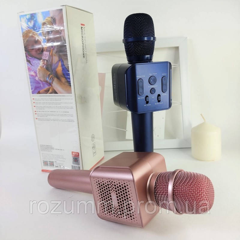 Микрофон колонка для караоке XO BE30 беспроводной розовый, синий - фото 5 - id-p1869796072