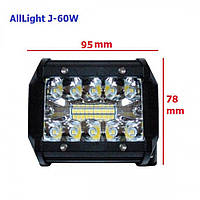 Світлодіодна фара дальнього світла AllLight J-60W 20 chip EPISTAR 9-30V TS