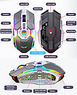 Мишка USB бездротова Т30 з RGB-підсвіткою акумуляторна Чорна, фото 7