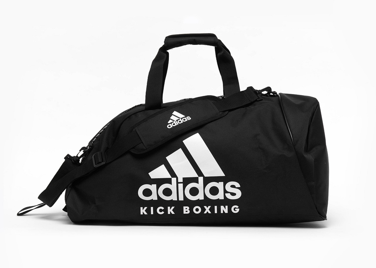 Сумка-рюкзак (2 в 1) з білим логотипом KickBoxing  ⁇  чорний  ⁇  ADIDAS ADIACC052KB M-62*31*31