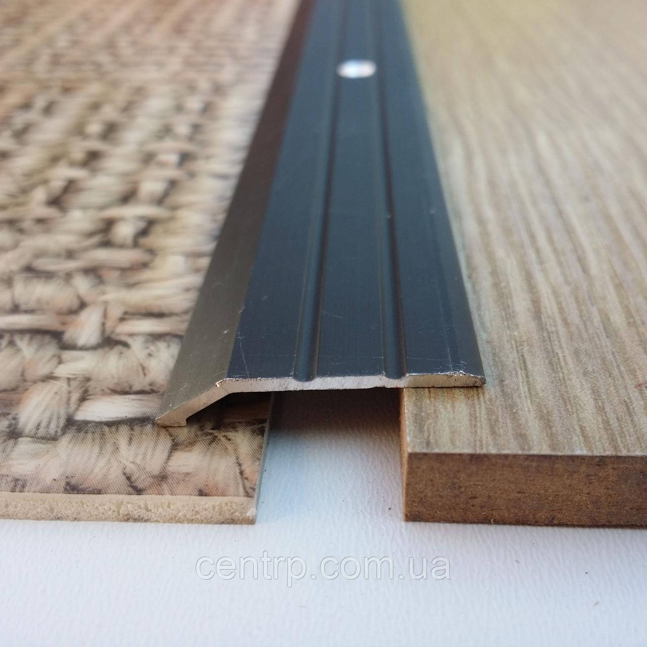 Поріг різнорівневий для підлоги перепад до 5 мм АП 007 анод Бронза, 2.7 м, фото 1