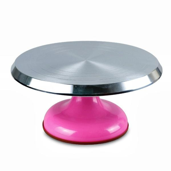 Поворотний столик для вирівнювання торта, рожевий