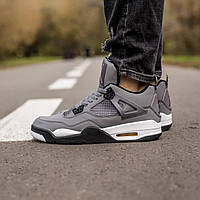 Мужские кроссовки Nike Air Jordan Retro 4 White\Grey