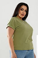 Жіноча футболка з турецького бавовняного трикотажуі, розміри 42-44,48-50,52-54,56-58