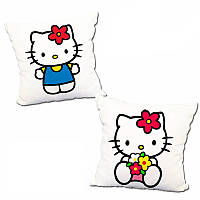 Подушка аниме Хеллоу Китти Hello Kitty двухсторонняя 40*40см (p0308)