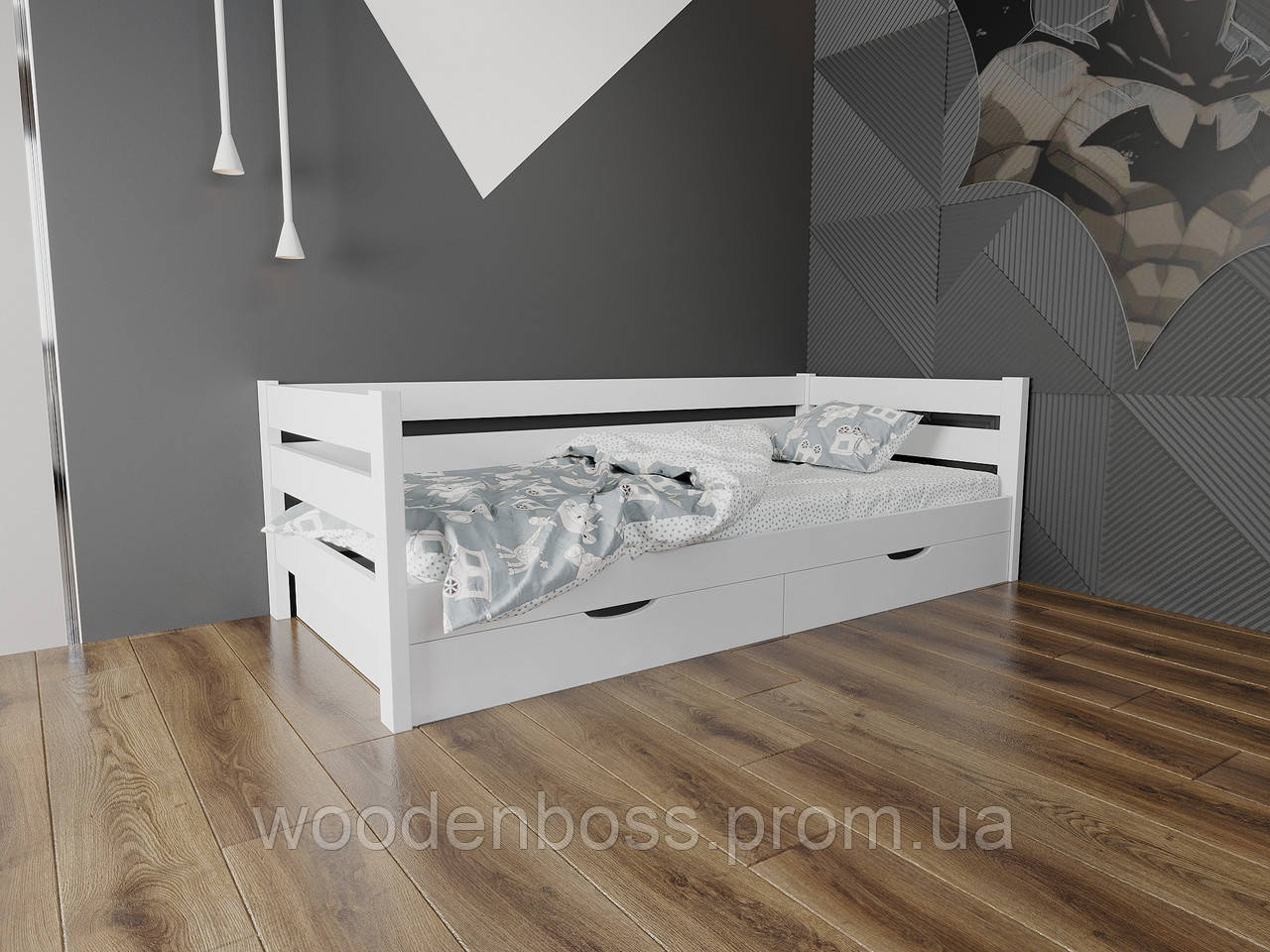 Ліжко дитяче підліткове від "Wooden Boss" Амелі (спальне місце 80х160)