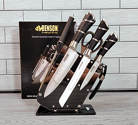 Набір кухонних ножів на підставці Benson BN-416 9 предметів/Ніжі на кухню