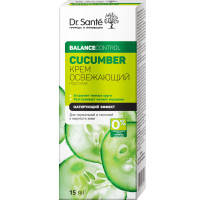 Крем для шкіри навколо очей Dr. Sante Cucumber Balance Control Освіжаючий 15 мл (4823015917455)